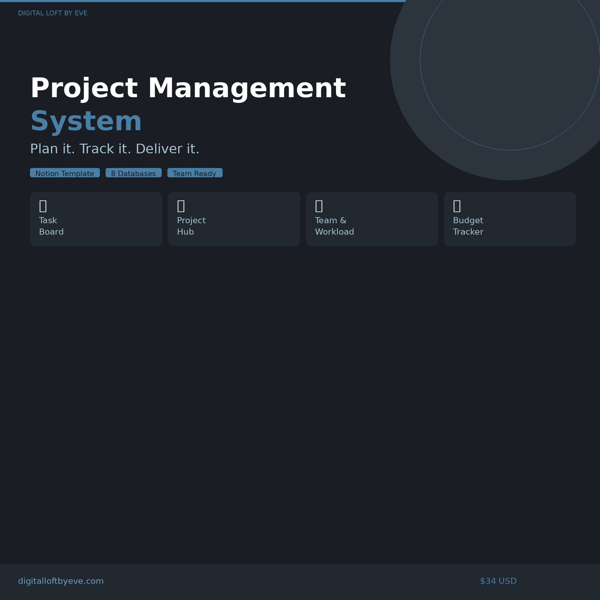 Project Management System — All-in-One Notion Workspace for Teams