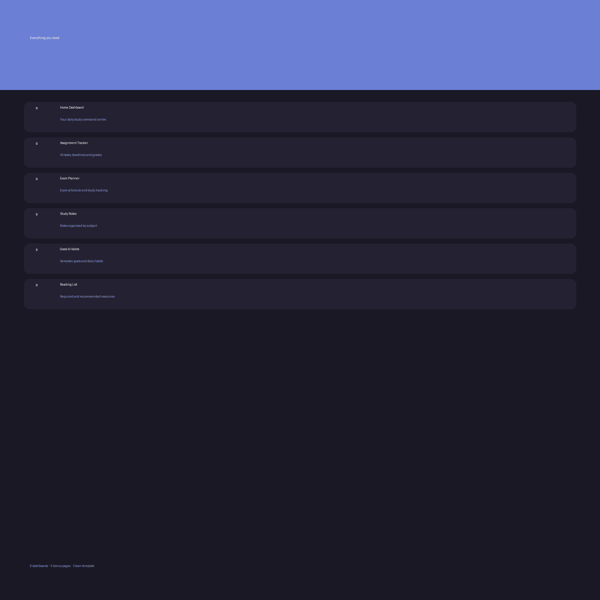 Student OS — All-in-One Notion Workspace for Students