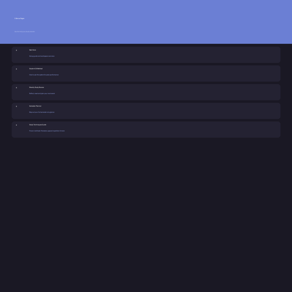 Student OS — All-in-One Notion Workspace for Students