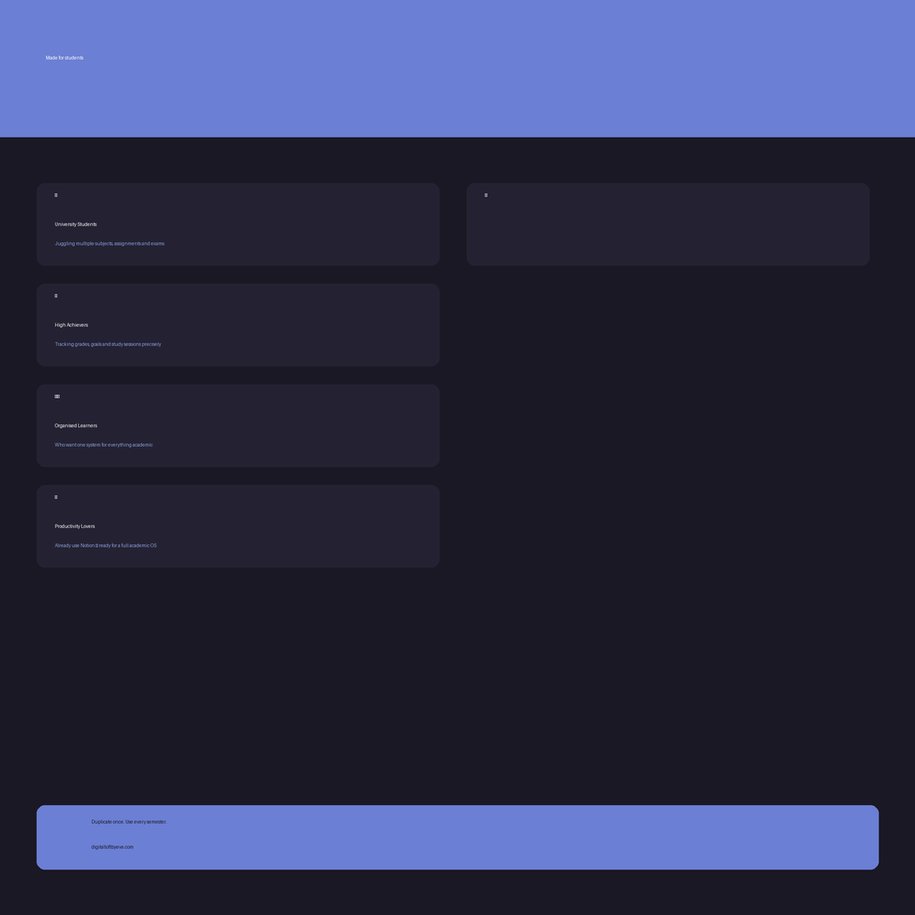 Student OS — All-in-One Notion Workspace for Students