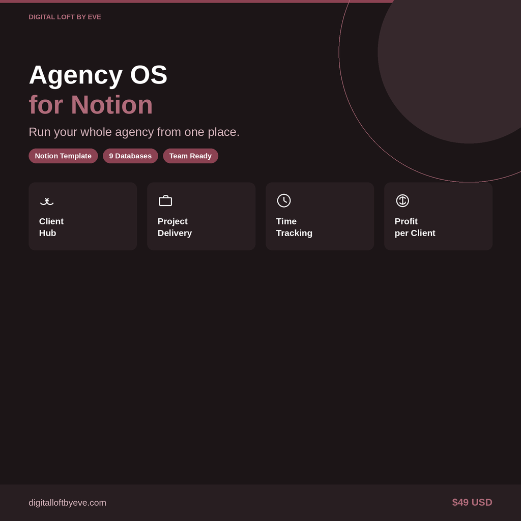 Agency OS — All-in-One Notion Workspace for Agencies