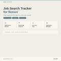 Job Search Tracker Notion Template — Applications, Contacts, Interview Prep & Resumes
