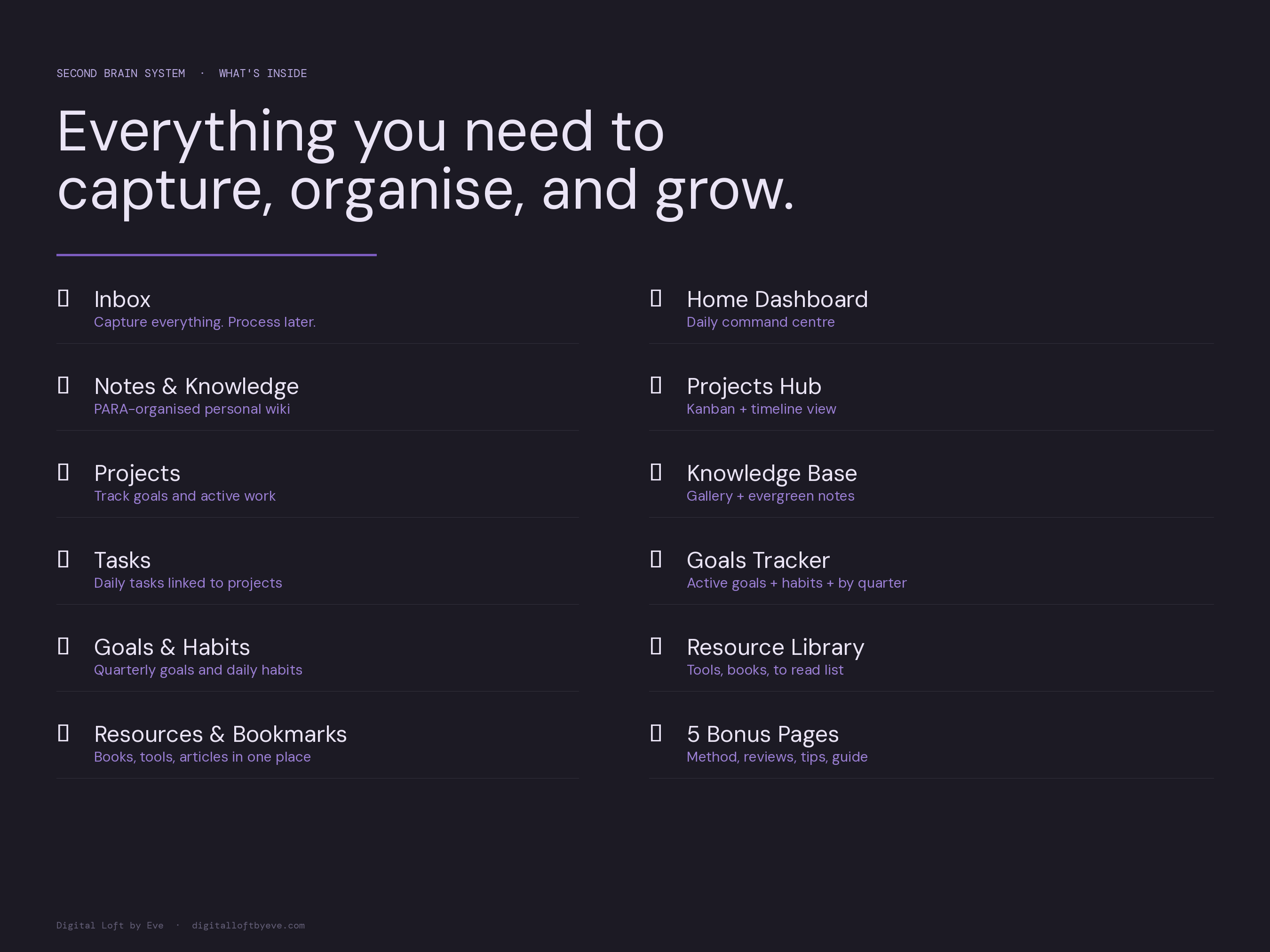 Second Brain Template — All-in-One Notion Workspace for Life & Work