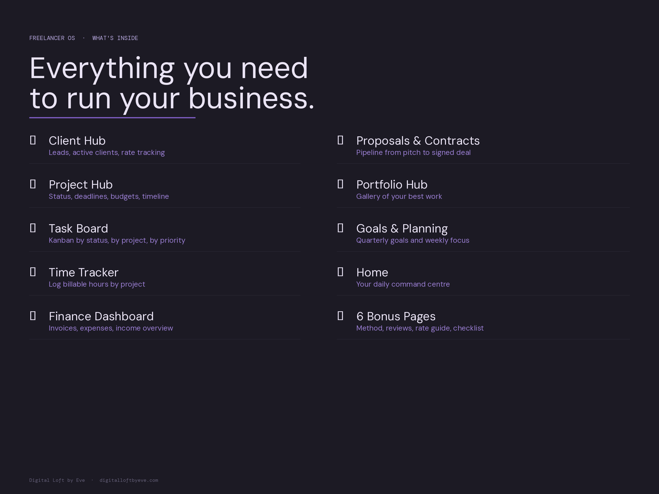 Freelancer OS — All-in-One Notion Workspace for Freelancers