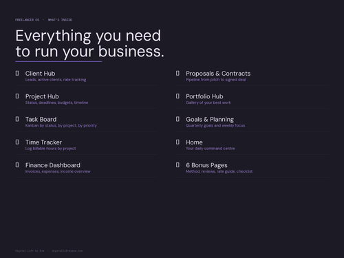Freelancer OS — All-in-One Notion Workspace for Freelancers