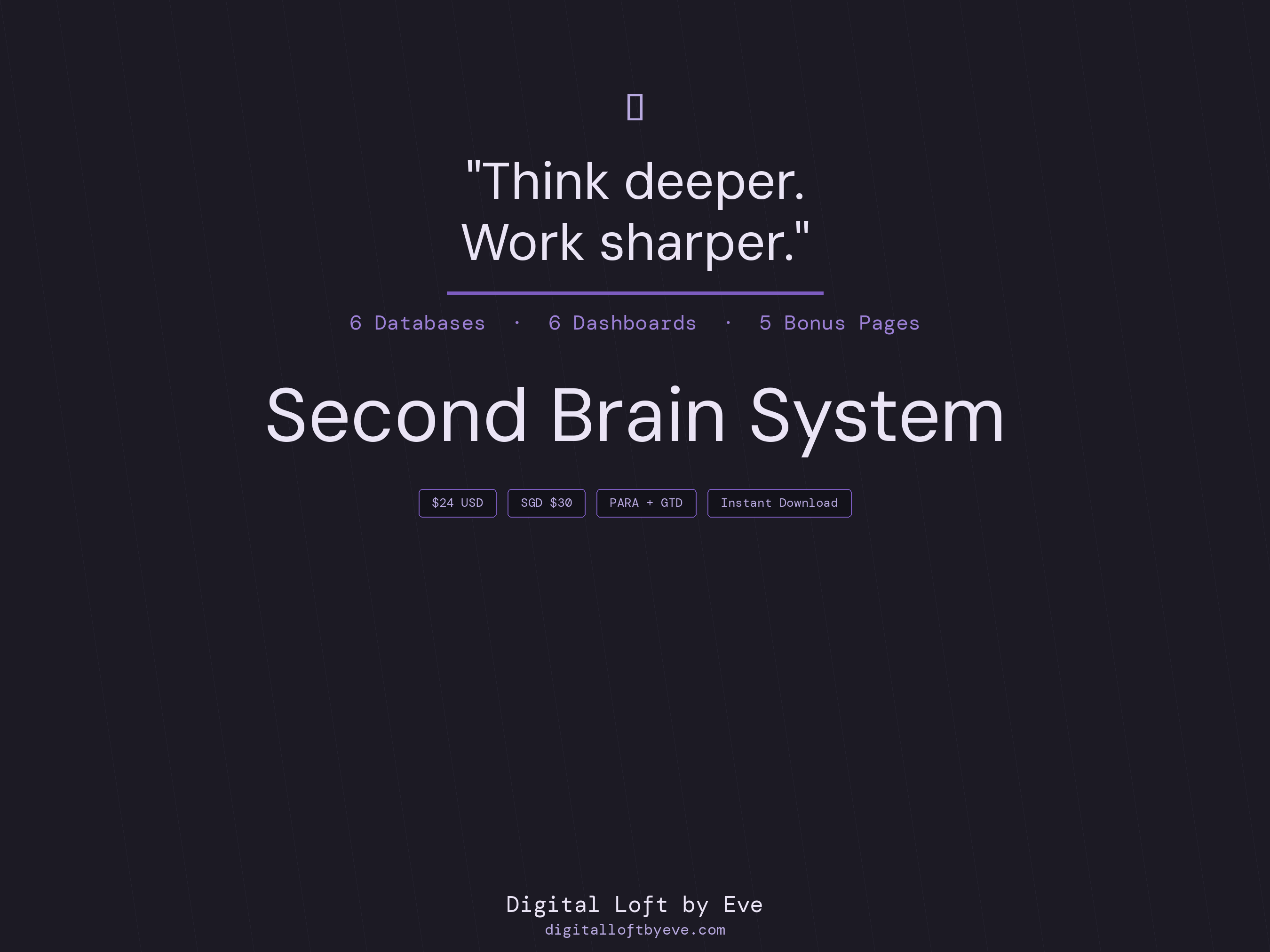 Second Brain Template — All-in-One Notion Workspace for Life & Work