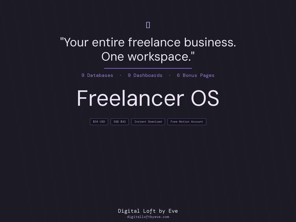 Freelancer OS — All-in-One Notion Workspace for Freelancers