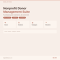 Nonprofit Donor Management Notion Template — Donors, Campaigns & Volunteers