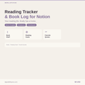 Reading Tracker Notion Template — Book Log, Reading Goals & Favorite Quotes