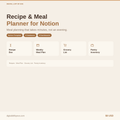 Recipe & Meal Planner Notion Template — Recipes, Weekly Meal Plan, Grocery List & Pantry
