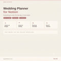 Wedding Planner Notion Template — Guest List, Vendor Tracker, Budget & Timeline